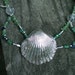 Silver Scallop Shell Mermaid Necklace with Quartz, Turquoise and Gemstones