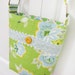 MOVING SALE - Small Messenger Bag - Church Flowers Shoulder Bag Lime Green Heather Baily Bright colors