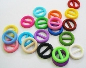 Opaque tiny round buckle for Barbie, Blythe and dolls 20 pcs assorted color