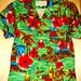 Childrens Vintage Hawaiian Shirt Rayon 24 months Green, Red, Blue ADORABLE