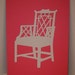 CHINOISERIE CHAIR SILHOUETTE COLLAGE ON GERANIUM PINK