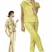 1960's Advance 3033 Women Pajamas Pattern Pajama Tops Bottoms Pants Vintage Sewing Pattern Size 12 Bust 32 Uncut