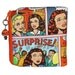 Shipping included in price Comic strip coin purse Lighter color ORANGE ZIPPER
