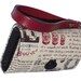Smartphone wallet case, wristlet, Cell phone bag, clutch, Droid x, Htc Evo 4, Galaxy, newsprint travel diary, Smartphone wristlet