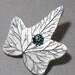 Silver ivy brooch. clearance