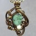 Green Chrysoprase and Bronze Necklace Serpent Inspired