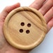 2 x Giant 8cm / 3inch Wooden Buttons