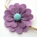 Sale: Lilac Flower, purple and turquoise felt flower headband