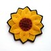 Sale: Sunflower, felt flower brooch, sunny yellow