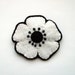 SALE Medium White Poppy, felt flower brooch