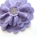 SALE Lilac Purple Felt Flower Brooch