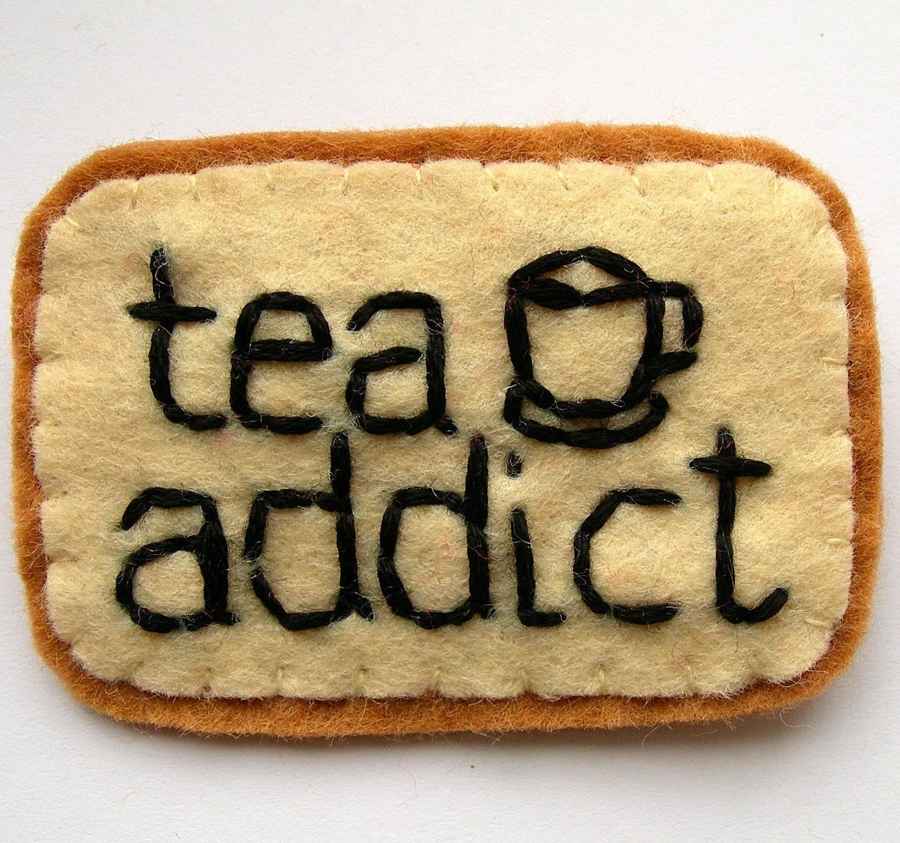 Tea Addict pin badge