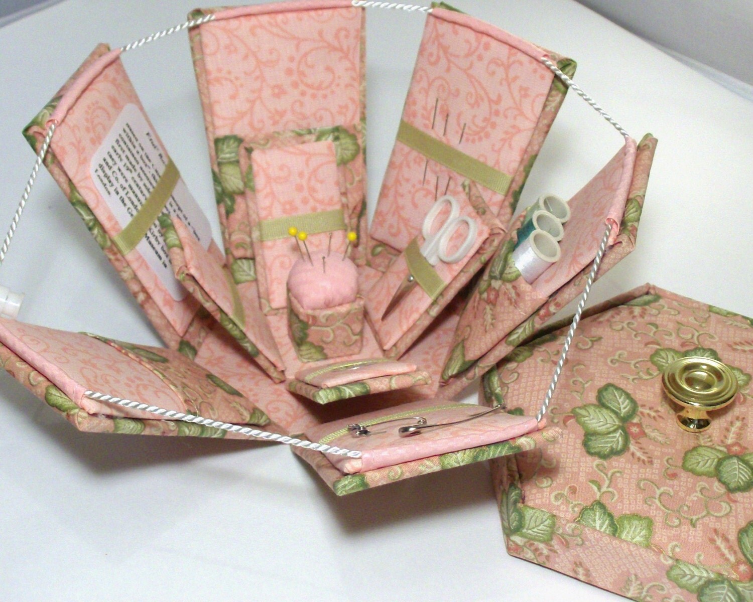 HandCrafted Etui Octagon Needlework Sewing Box