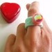Tri-Color Felted Ring with Free Shipping