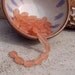 Vintage Frost Antique Pink Flat Oval Glass Bead
