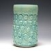 Turquoise Vase with Circle Carving