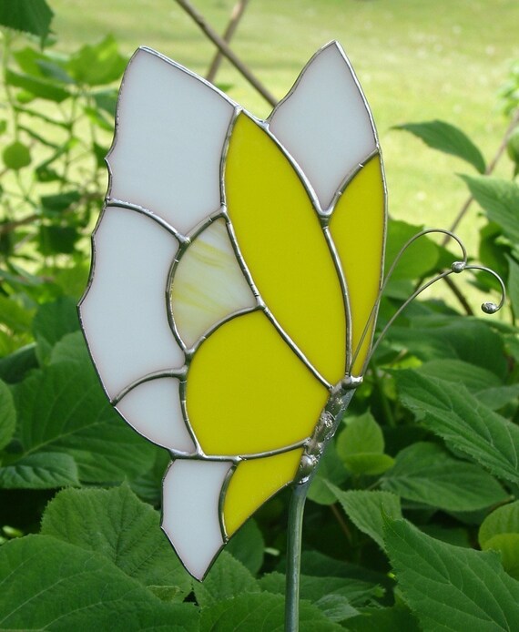 Yellow Butterfly Garden Stake