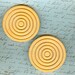 Two HUGE ... Two and Half Inch Giant Wood Buttons with Metal Loop Shanks