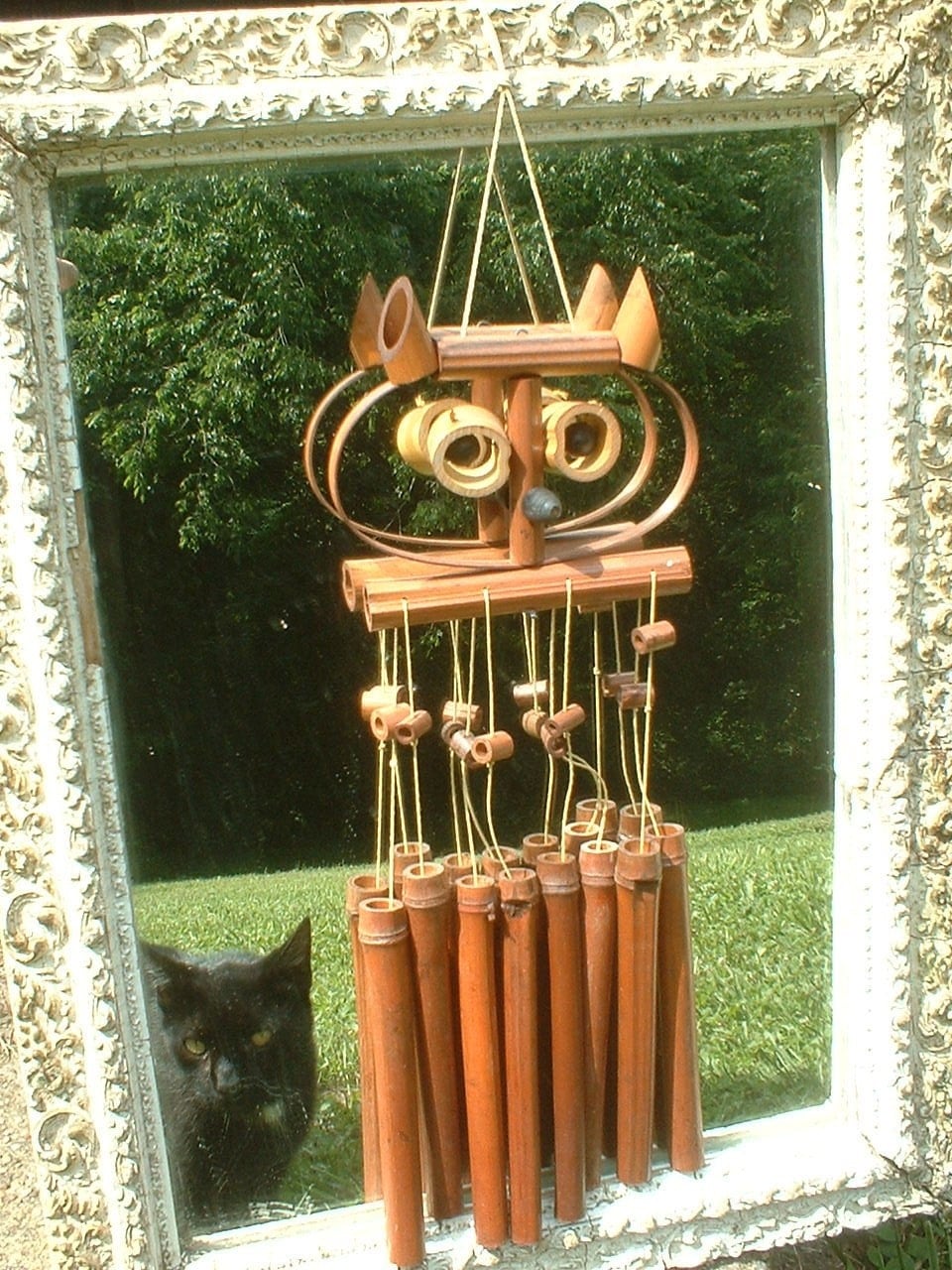 Vintage Bamboo Owl Wind Chime Vintage Bamboo Owl Wind Chime Zoom