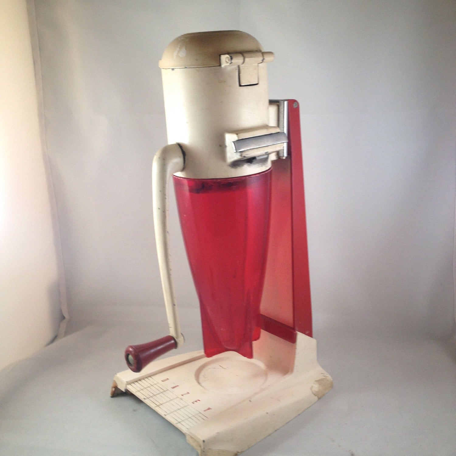 Vintage Atomic Red Rocket Dazey Ice Crusher for your Retro Bar