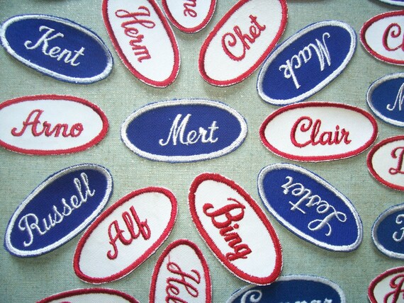 iron on name patches for work shirts