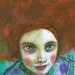 Swept Up In Your Eyes- Original mixed media painting by Maria Pace-Wynters