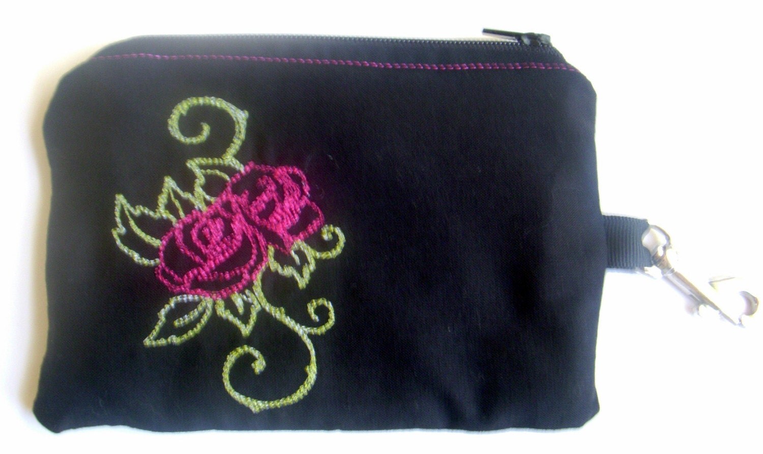 Sugar Skull Tattoo Inspired Embroidered Ring by ElleBelleCreative