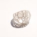 SALE 40% off 2-layer center ring sz6 - white 3d-printed nylon plastic ring