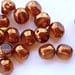Antique Style Triangle Bronze and Topaz Table Cut Beads (25)