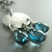 london blue topaz necklace, hammered sterling silver topaz necklace, gemstone necklace, handmade necklace