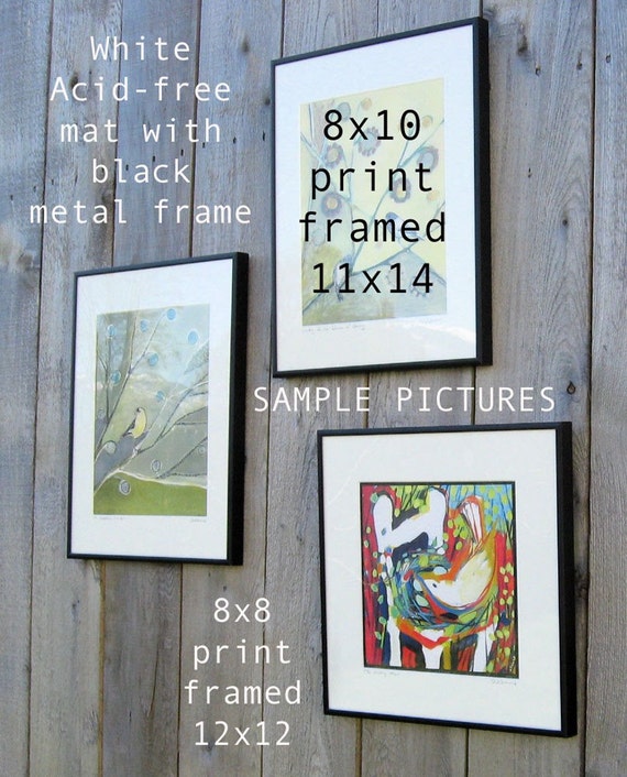 12 x 12 inch FRAME and white acidfree mat for 8 x 8 opening