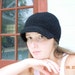 Brimmed Newsboy Hat-Basic Black