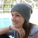 Slouchy Hat-Heather Gray