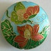 SALE 1 42x12mm Handmade Cloisonne Beads Lotus Butterfly Bead Coin b2389
