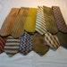 Neckties for crafting or wearing, golds, silks