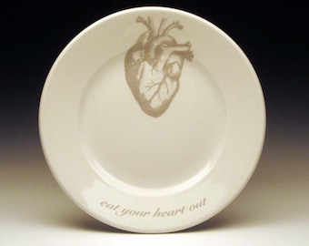 eat your heart out dessert plate in GHOSTIE GREY
