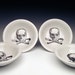 set of 4 skull DIPPING Bowls