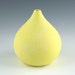 SALE Porcelain Pebble Vase in Yellow