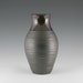 Vase Black -Tall Groove Vase in Satin Black- FREE SHIPPING