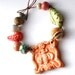 The Birds and the Bees / Ceramic Bee Pendant and Bead Set