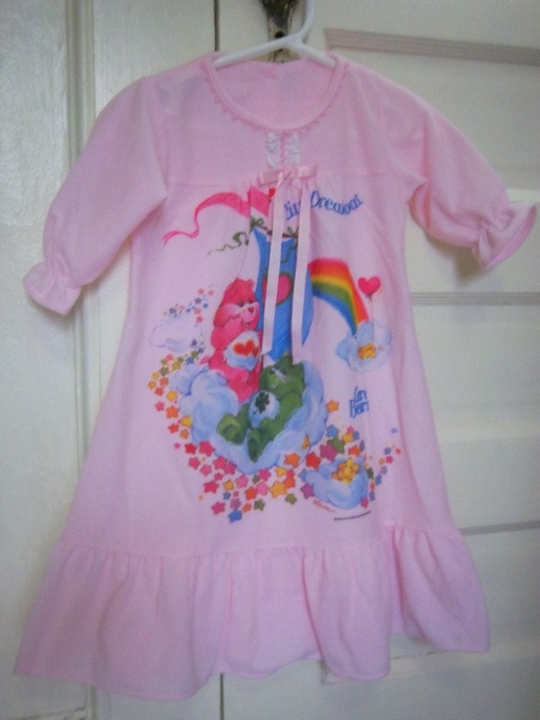 vintage care bear nightgown 1t