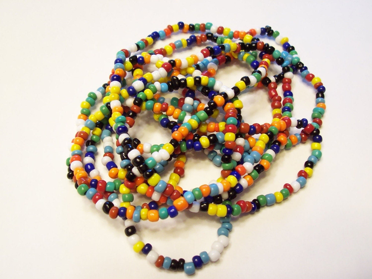 REALLY Long Hippie Love Beads by thehappyhippie on Etsy