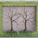 Amy Giacomelli Painting Original Large Tree Abstract Sculpture ... Wire tree on double distressed salvaged frame