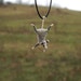 Tiny Possum Necklace - needle felted