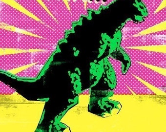 neon godzilla pop