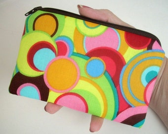 Bright Little Zipper Pouch Coin Purse Padded ECO Friendly Inspiration Circles