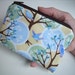 Little Zipper pouch Coin Purse Gadget Case (Padded)-Feather Friends in Trees