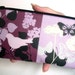 Bird Large Coin purse zipper pouch (Padded) Eco Friendly - NEW Orchid Bird Park Squares