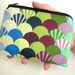 SALE Eco FRIENDLY Little Zipper pouch Coin Purse Gadget Case - Mist Fans (Padded)