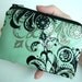 Zipper Coin Purse Mint Fleur Little Zipper pouch Gadget case ECO FRIENDLY (Padded)